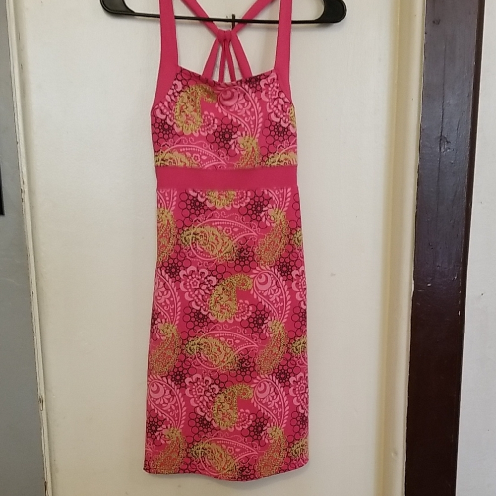 Soybu Pink and Yellow Paisley Summer Dress
